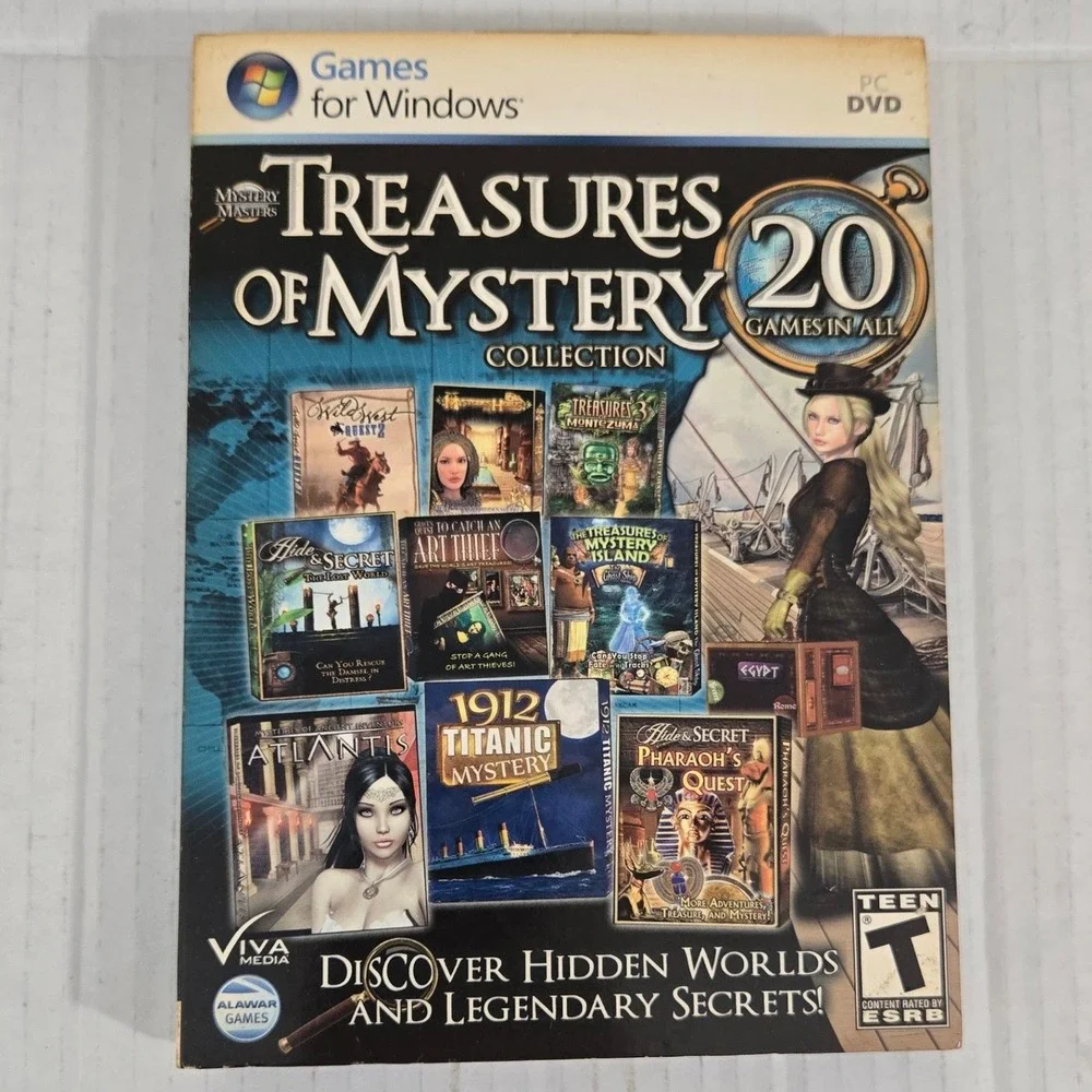 Treasures‎ of Mystery Collection PC Game 20 Games in All Viva Media DVD CD